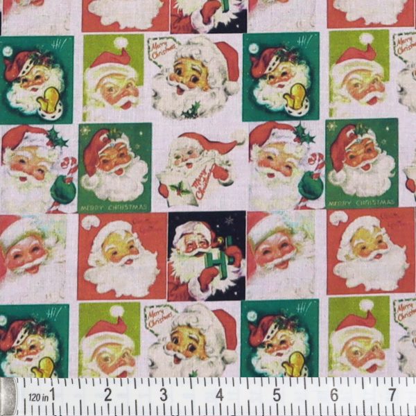 Vintage Santa Claus Collage #4 Fabric Sale - Image 2