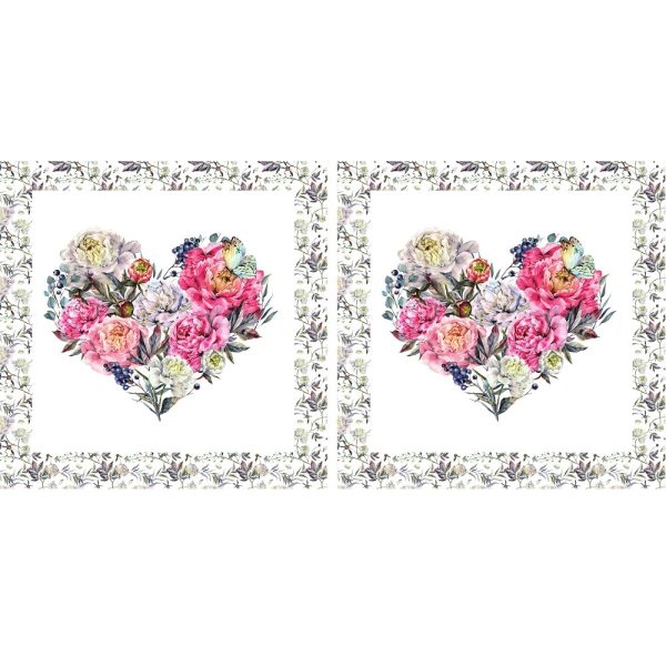 Heart of Peonies Pillow Panels Online Sale - Image 2