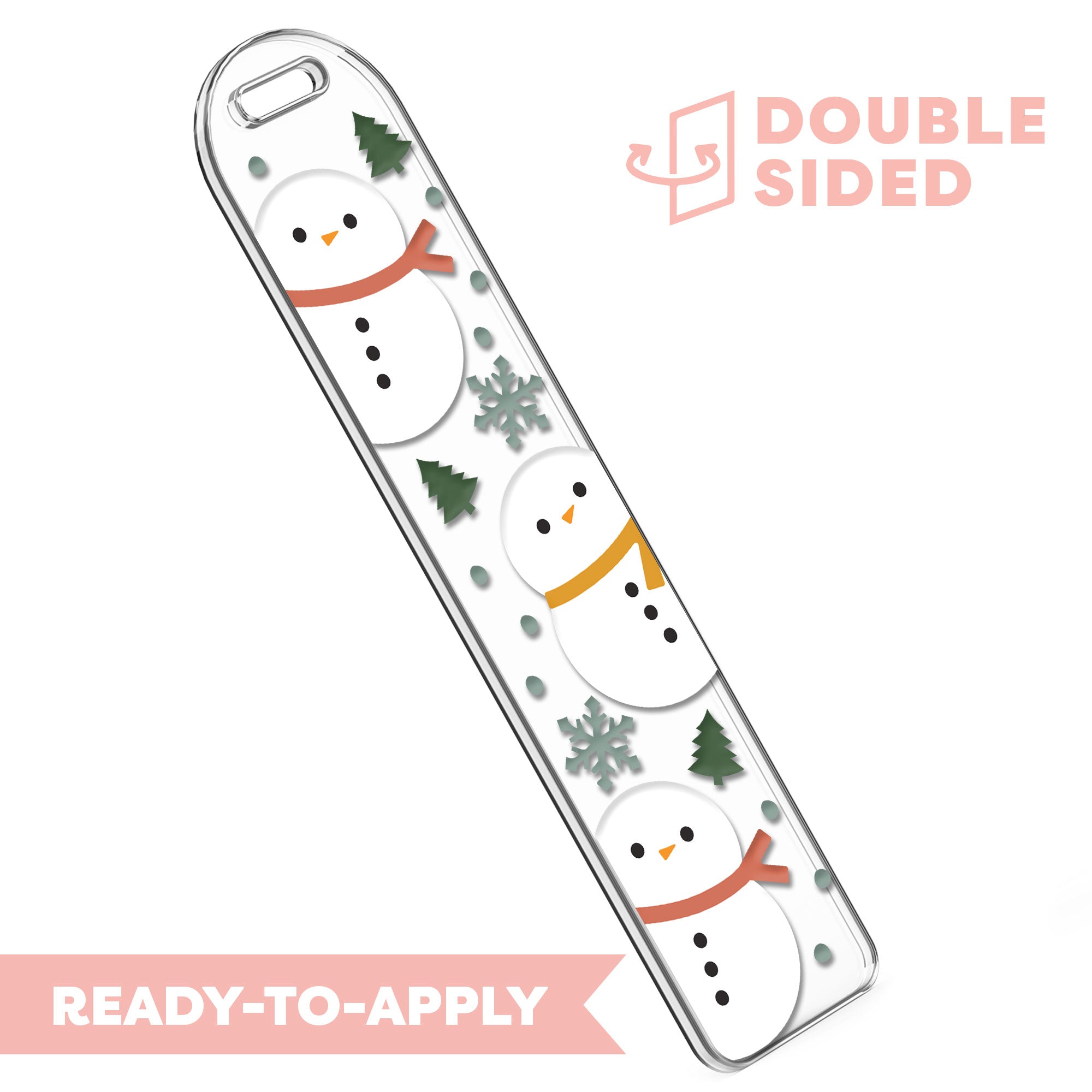 [ Double Sided ] Christmas Bookmark Decal | Cute Snowman Discount