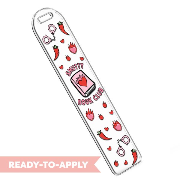 [ Double sided ] Bookmark UV DTF Decal | Smutty Book Club For Cheap