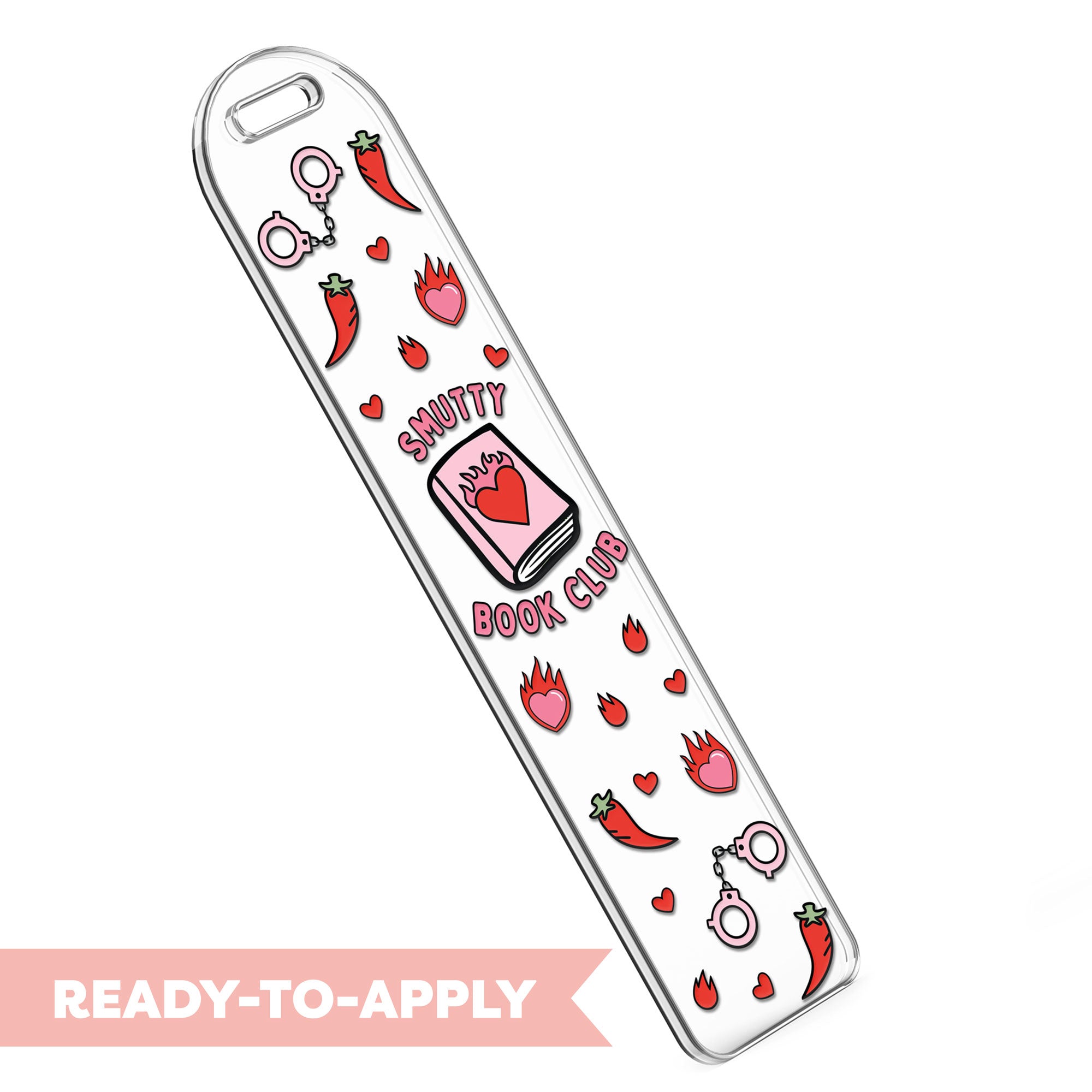 [ Double sided ] Bookmark UV DTF Decal | Smutty Book Club For Cheap