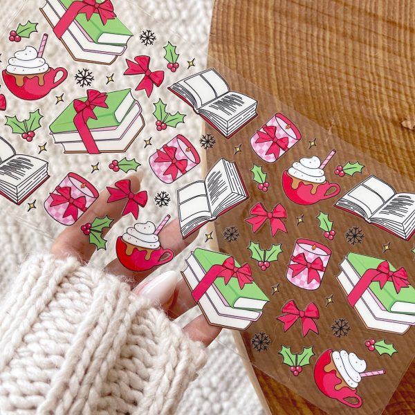 [ Double Sided ] 16oz Christmas Cup Decal  | Holiday Reading Time Online now - Image 2