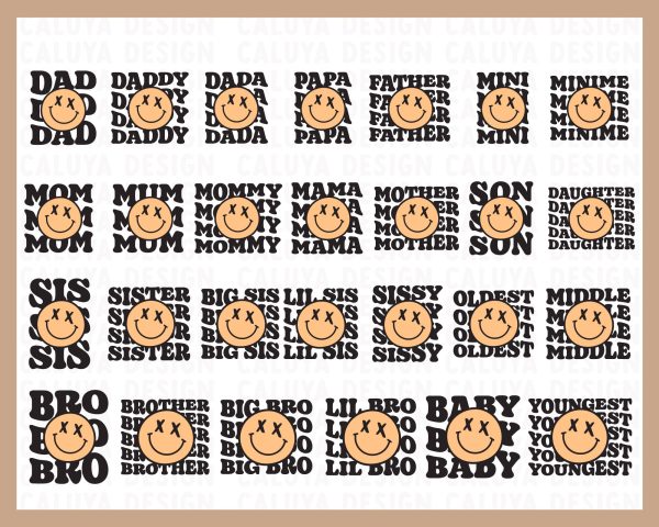 Family Matching Tee SVG Bundle | 27 Pack Online Hot Sale - Image 4