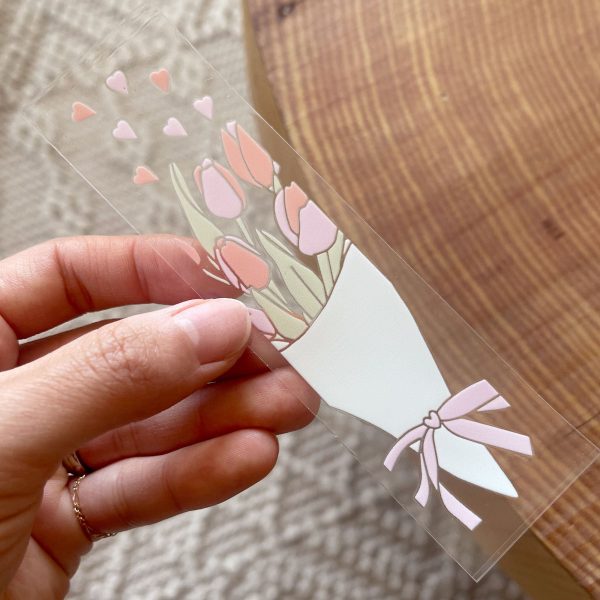[ Double Sided ] Bookmark UV DTF Decal | Tulip Bouquet Online now - Image 2
