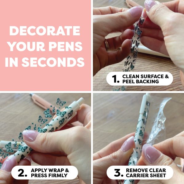 Pen UV DTF Wrap | Romantic Bow Sale - Image 4