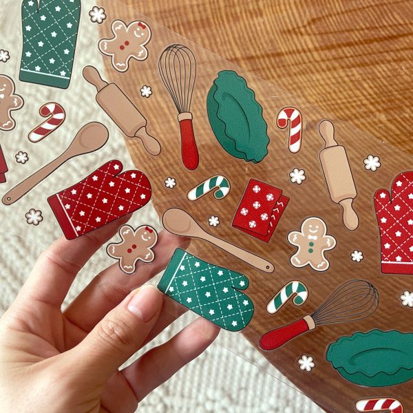 [ Double Sided ] 16oz Christmas Cup Decal  | Gingerbread Baking Hot on Sale - Image 2