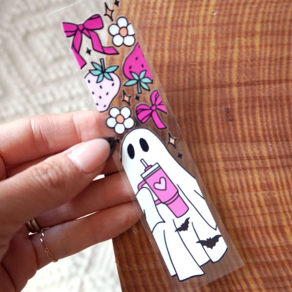 [ Double Sided ] Bookmark UV DTF Decal | Stanley Girl Ghost For Discount - Image 2
