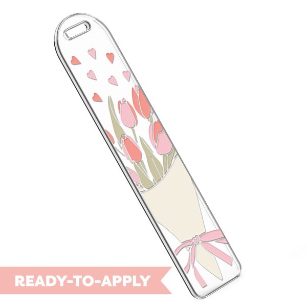 [ Double Sided ] Bookmark UV DTF Decal | Tulip Bouquet Online now