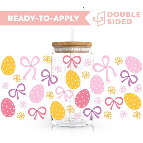 [ Double Sided ] 16oz Cup UV DTF Decal | Easter Bow For Discount