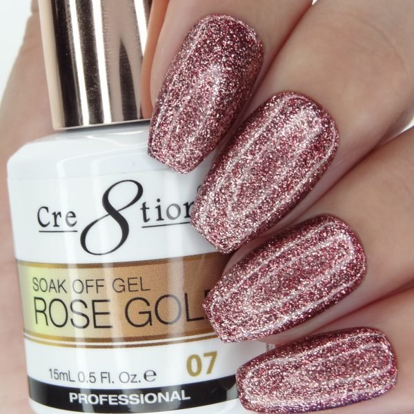 Cre8tion Rose Gold Soak Off Gel 0.5oz 07 Online Sale