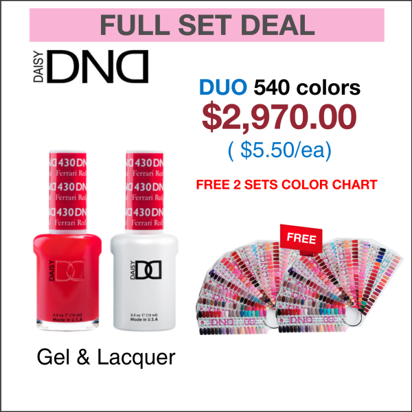 DND Duo Matching Color - Full set 540 colors w  2 sets Color Chart Online Sale