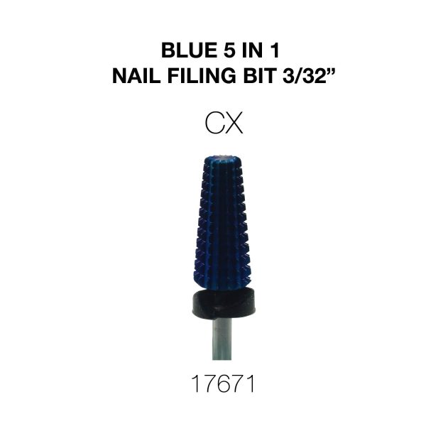 Cre8tion Blue 5 in 1 Nail Filing Bit  3 32  For Cheap - Image 5