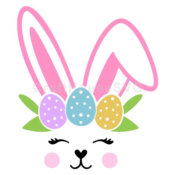 Easter Egg Bunny Face SVG Online Hot Sale