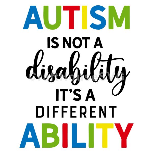Autism is not a disability its a different ability SVG For Cheap