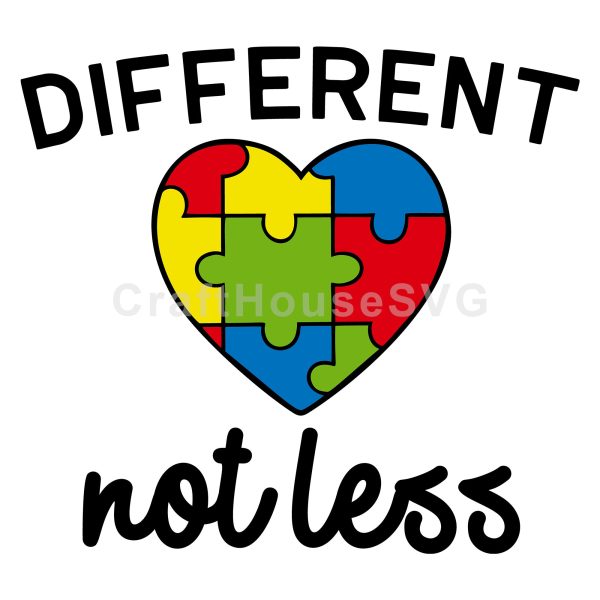 Different not less Autism SVG For Sale