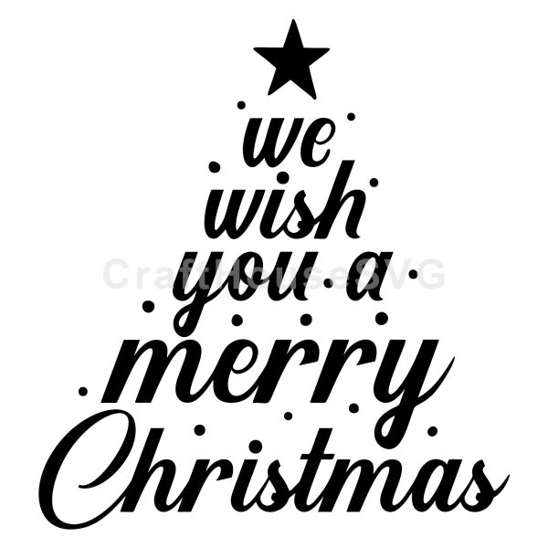 We wish you a merry Christmas cursive SVG Hot on Sale